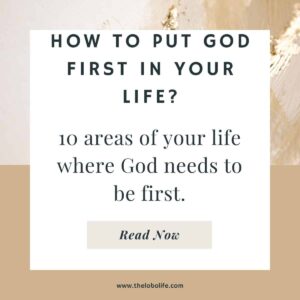 How to put God first eith golden and sand colored background