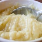 honey butter in white bowl with a spoon