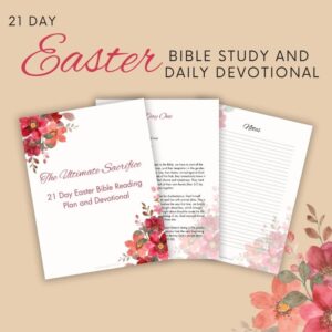 21 day easter biblereading plan and devotional with images of free pdf printable